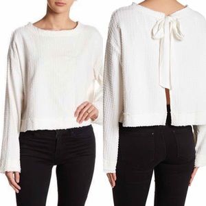Free People Ivory Walking In Hueco Top Size S NWOT